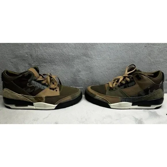 Air Jordan retro 3 patchwork camo men's‎ size 9.5